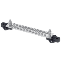BEP Pro Installer Bus Bar 24 Way 150A 2 Studs Red/Blk Cover