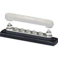 Blue Sea 2300, 150 Ampere Common BusBar 10 x No. 8-32 Screw Terminal with Cover