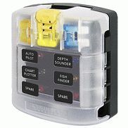 Blue Sea 5028 Fuse Block Screw Term Blade with Cover