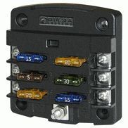 Blue Sea 5033 Fuse Block Screw Term Blade without Cover