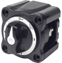Blue Sea 6007200 Battery Switch Mini, 4 Position, Black