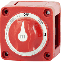 Blue Sea 6008 M-Series Battery Switch 3 Position - Red
