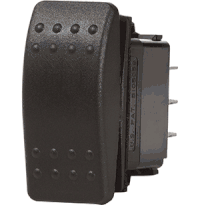 Blue Sea 7938 Contura II Switch DPDT Black, (ON)-OFF-(ON)