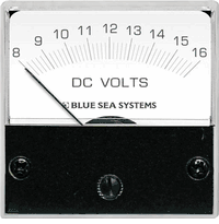 Blue Sea 8028 DC Analog Micro Voltmeter, 2inch Face, 8-16 Volts DC