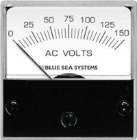 Blue Sea 8244 AC Analog Micro Voltmeter, 2" Face, 0-150 Volts AC