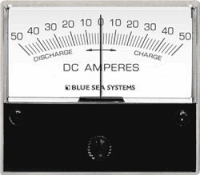 Blue Sea 8252 DC Zero Center Analog Ammeter, 2-3/4" Face, 50-0-50Aeres DC