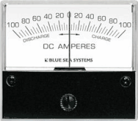 Blue Sea 8253 DC Zero Center Analog Ammeter, 2-3/4" Face, 100-0-100Aeres DC