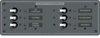 Blue Sea 8097 AC 6 Position Toggle Circuit Breaker Panel - White Switches 8097