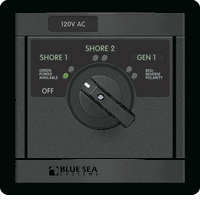 Blue Sea 120V AC Rotary 30A Off & 3 1482