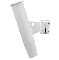 C.E. Smith Aluminum Vertical Clamp-On Rod Holder 1-5/16" OD White Powdercoat with Sleeve
