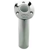 C.E. Smith Flush Mount Rod Holder Silver 316 Stainless 9" Depth, for 1 5/8" Tube