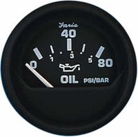 Faria Euro Series Oil Pressure Gauge Black 12803