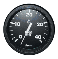 Faria Heavy-Duty Black 4" Tachometer (4000 RPM) (Mag Pick-Up) (Diesel) 43002