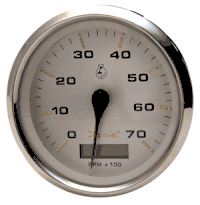 Faria Kronos 4" Tachometer Hour meter 7000 Rpm Gas Ob 39040