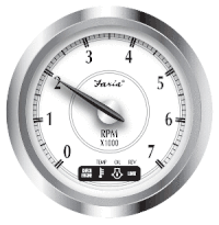 Faria Newport SS 4" Tachometer with System Check Indicator for Suzuki Gas Outboard - 0 to 7000 RPM