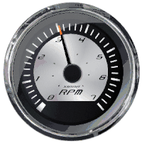 Faria Platinum 4" Tachometer - 7000 RPM (Gas - Inboard, Outboard & I/O) 22009