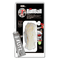 Flitz Buff Ball - Extra Large 7" - White with 1.76oz Tube Flitz Polish