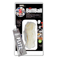 Flitz Buff Ball - Large 5" - White with 1.76oz Tube Flitz Polish