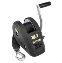 Fulton 1400lb Single Speed Winch with 20' Strap Included, Black Cover