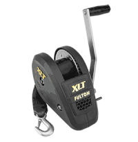 Fulton 1800lb Single Speed Winch with 20' Strap Included, Black Cover