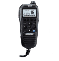 Icom COMMANDMICIV with White Blacklit LCD, Black HM195GB
