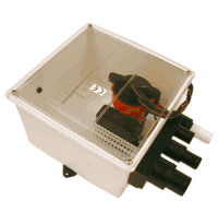 Johnson Pump 1000 GPH Multi Port Shower Pump 12V with Switch 57151