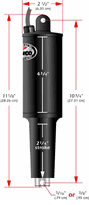 Lenco 2 1/4" Stroke Extreme Duty Actuator with 6', 15055-001