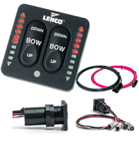 Lenco LED Indicator Integrated Tactile Switch Kit with Pigtail for Dual Actuator Systems 15171-001