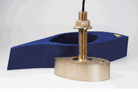 Lowrance 1Kw HP Bronze Thru Hull Transducer B260 Housing Blue Connector