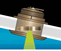 Lowrance B164 1Kw Bronze Thru Hull Transducer 12 Deg Tilted Element