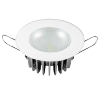 Lumitec Mirage Flush Mount Interior Down Light, Non-Dimmable White, Glass Fixture No Bezel 113193
