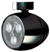 Lumitec Octane, LED Tower/Spreader Light, Black Housing, White Non-Dimming