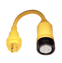 Marinco Pigtail Adapter, 50A Female to 30A Male