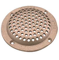 Perko 4" Round Bronze Strainer 0086DP4PLB