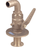 Perko Bronze Seacock, 1 1/4" Adapter, 90 Deg, 0834007PLB