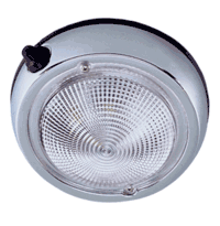 Perko Chrome Plated Surface Mount 4" Dome Light with Bulb 0300DP1CHR