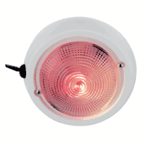 Perko Dome Light with Red And White Bulbs 1263DP1WHT