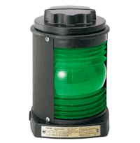 Perko Side Light - Black Plastic, Green Lens 1127GA0BLK