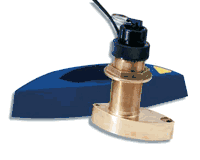 Raymarine B744V Bronze Thru Hull Transducer 50/200Khz with Depth Speed Temp Sensor For a & New c series A66090