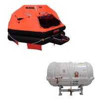 Revere 8 Person Round B-Pack, USCG/SOLAS Approved Round Container Liferaft with Cradle