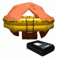 Revere UltraLite 12C, ISO9650-1 Liferaft, 12 Peron Canister Container