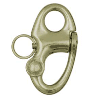 Ronstan Brass Snap Shackle, Fixed Bail, 59.3mm(2-5/16") Length
