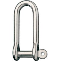 Ronstan Long Dee Shackle, 1/2" Pin, 2-27/32" L x 23/32" W