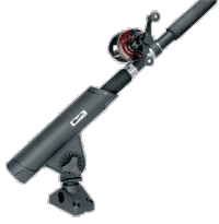 Scotty Rodmaster II Rod Holder Black with 241 Side/Deck Mount 350