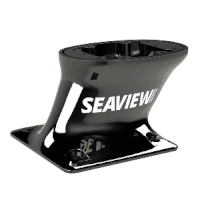 Seaview 5" Modular Mount Aft Raked 7x7 Base Top Plate Required - Black, PMA57M1BLK