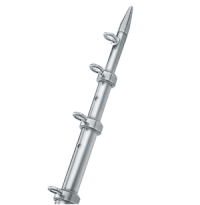 TACO 12' Silver/Silver Center Rigger Pole, 1-1/8" Diameter