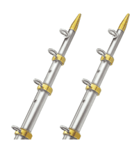 TACO 15' Telescopic Outrigger Poles HD 1-1/2", Silver/Gold (Pair)