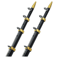 TACO 18' Telescopic Outrigger Poles HD 1-1/2", Black/Gold (Pair)