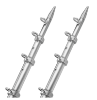 TACO 18' Telescopic Outrigger Poles HD 1-1/2", Silver/Silver (Pair)