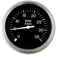 Seastar Heavy Duty 3" Tachometer Gas 4 Cyl, Inboard/Io 6000 RPM 82288p
